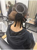 卒業式ヘアセット！シンプルローシニヨン和洋ミックス