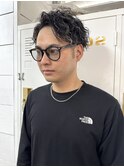 メンズ×ツイスパ×ホワイトメッシュ
