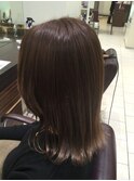 ツヤ髪透明感ミディアム愛され大人可愛いチョコレートブラウン