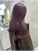 ダブルカラー/ラベンダーカラー/ロングヘア/北12条
