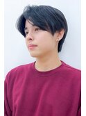 爽やかメンズ☆無造作ツーブロックマッシュナチュラル黒髪
