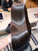 ルームバイシー 新宿(Loom. by Sea)&nbsp;〇グレージュ×髪質改善[縮毛矯正/アプリコットオレンジ]