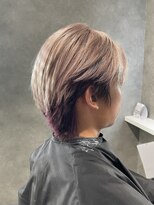 ミスト(MIST)&nbsp;ホワイトベージュ×ワインレッド