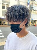 メッシュハイライトスパイラルパーマツイストパーマツーブロック