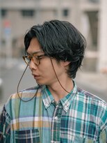ペルズヘア(PELLS HAIR)&nbsp;メンズミディアムメンズボブパーマ無造作パーマセンターパート