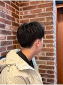 御徒町/刈り上げセンターパート/波巻きツイストスパイラル