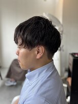 メンズカット バイ ソイクフ(メンズカット by SOY-KUFU)&nbsp;フェザーパーママッシュセンターパートツーブロック