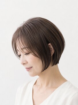 アッシュ 武蔵新城店(Ash) 新城明るい白髪染め白髪ぼかしハイライト 大人ショートボブ
