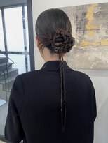 ウル 岡山駅店(ULu.)&nbsp;結婚式ヘア二次会ヘア編みおろしカチモリシニヨン岡山ヘアセット
