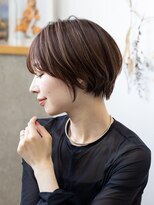 エニル 越谷店(enil)&nbsp;＊ショート×小顔×ミルクブラウン[レイヤー/似合わせ]