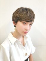 ロット 横浜(lot) ベリーショート×グレージュ×デザインカラー横浜