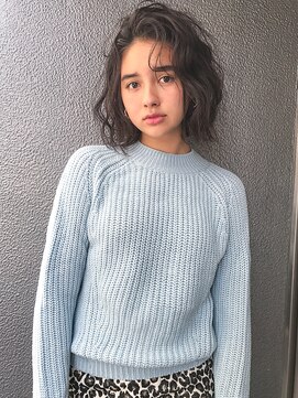 ソーコ 渋谷(SOCO) 【SUN】くせ毛風パーマセミウエットボブ