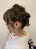 編み込みゆるアレンジ