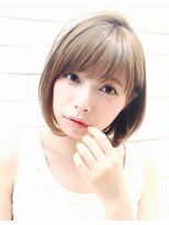 【sheta/三畑賢人】艶髪ベージュ◎大人っぽい小顔前下がりボブ