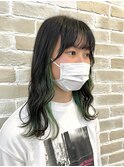 【SIGN】イヤリングカラーグリーン
