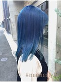 Dicency(マオ)ネイビーブルー×切りっぱなしロブ