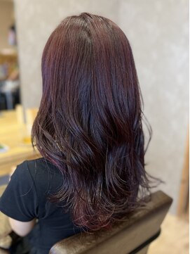 ココンヘアー(KOKON hair) 【ブリーチなし × ワインレッド】