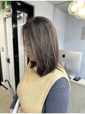 after→Before※右スワイプ小顔◎ネビージュ ハイライトカラー