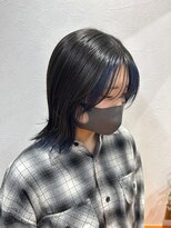 ビューティースタイルクラブ(BEAUTY STYLE CLUB) 【Aris】外ハネインナーカラーBlue20代30代