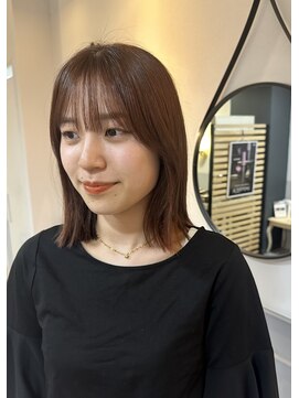 カナモロカ(CANAMO ROCA) 切りっぱなしボブ/髪質改善/酸性ストレート/オレンジブラウン