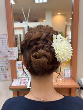 ヒラトヤ 肴町店 ヘアアレンジ＊お呼ばれヘア結婚式二次会まとめ髪20代30代