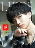 【LIPPS天神】ツーブロックマッシュ 黒髪波巻きスパイラルパーマ