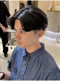 サーフフェザーフェザーパーマショートセンターパート外苑前