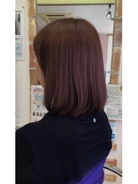 ドゥ スタイル 三国ヶ丘店(Duex Style) 大人の秋、ピンクカラー【白髪ぼかし全ブリーチONカラー】