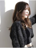 レイヤーカット/顔まわりカット/韓国ヘア/ロングレイヤー
