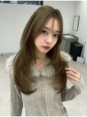 ロングレイヤーふんわりレイヤーワンカール韓国ヘア
