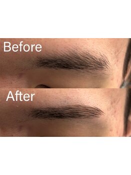 パーマ・カラーと同時OK！清潔感叶う、パリジャンブロウで自然な美眉へ★時短で叶えるトータル美。