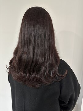 yoyo hanare ヘッドスパ×髪質改善 【3月上旬 OPEN(予定)】 ピンクチョコレートブラウン×ツヤロングヘア