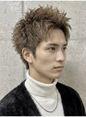 メンズスパイキーショートアクティブショートダークブラウン