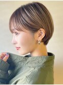 50代60代夏色レイヤーボブ◎透明感アッシュ×くびれ小顔白髪染め