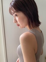 ロンド フィーユ(Lond fille)&nbsp;グレージュブラウン/ミディアムレイヤー/韓国巻き/顔周りカット