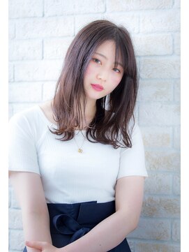 エルデ ナインズ ヘアー スタンド 川口店(elde 9's HAIR STAND) 小顔&フェアリーグレージュの大人かわいい切りっぱなしボブ