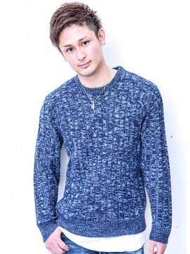 フジヤマ バーバー ショップ(FUJIYAMA BARBER SHOP) ソフトツーブロック フェザーマッシュくせ毛風パーマc