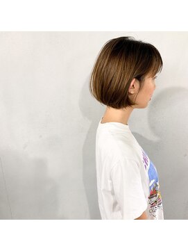 タグ(#tag) #手ぐしでokワンカール内巻きボブ