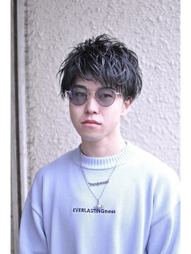 ブレイズ ザ サロン(BLAZE THE SALON) 低め刈り上げハーフアップバング黒髪束感マッシュ【BLAZE 大庭】