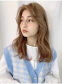 顔周りのウェーブが決め手!かきあげラフパーマ♪・・・担当KAYO