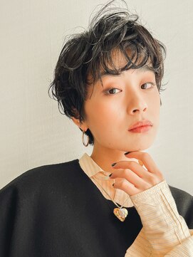 ピークアブー 銀座並木通り(PEEK-A-BOO) 【顔まわりデザインカット】くせ毛風マッシュショート