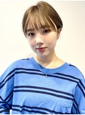 ペールベージュ/外ハネボブ/大人かわいい/セクションカラー[銀座