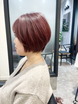 エオル(e'ole) ブリーチ無しピンクカラー/ショート/くびれショート