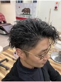 かきあげ風ツイストスパイラルパーマ