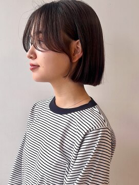 ラフ フロム ガーデン(Laf from GARDEN) ショートヘア/ダークアッシュ/シアーカラー/韓国風/縮毛矯正