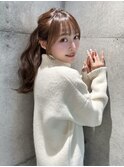 小顔に見せるヘア/ワンレン/ボブウルフ/ネビージュ/黒髪カタログ