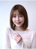 韓国風レイヤーカット髪質改善ダブルカラーミルクティーベージュ