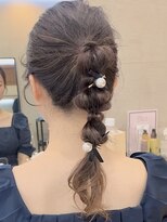 ヘアセット/お呼ばれヘア/結婚式/参列/編み下ろし/編み込み