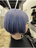 ★ショートボブ/ブルージュ/ツヤ髪スタイル/イヤリングカラー