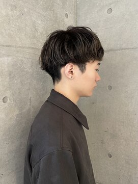 オーオシカシカスペース(OOO YY Space) ゆるマッシュパーマ/オリーブカラー/メンズパーマ